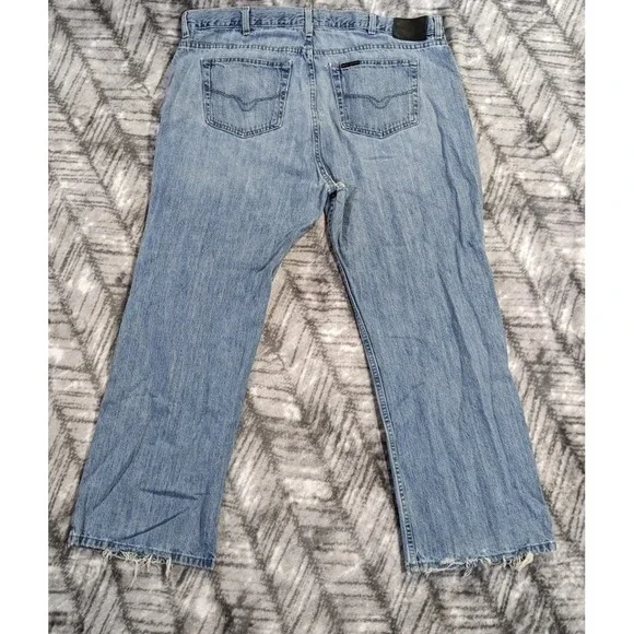 Harley Davidson Jeans Men's 42 X 29 Relaxed Straight Loose Denim Distressed - Picture 2 of 16